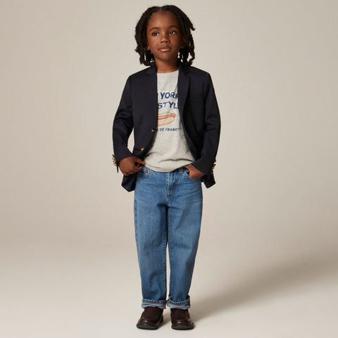 Kids' short-sleeve NYC hot dog graphic T-shirt