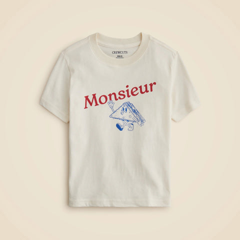 Kids' short-sleeve "Monsieur" graphic T-shirt