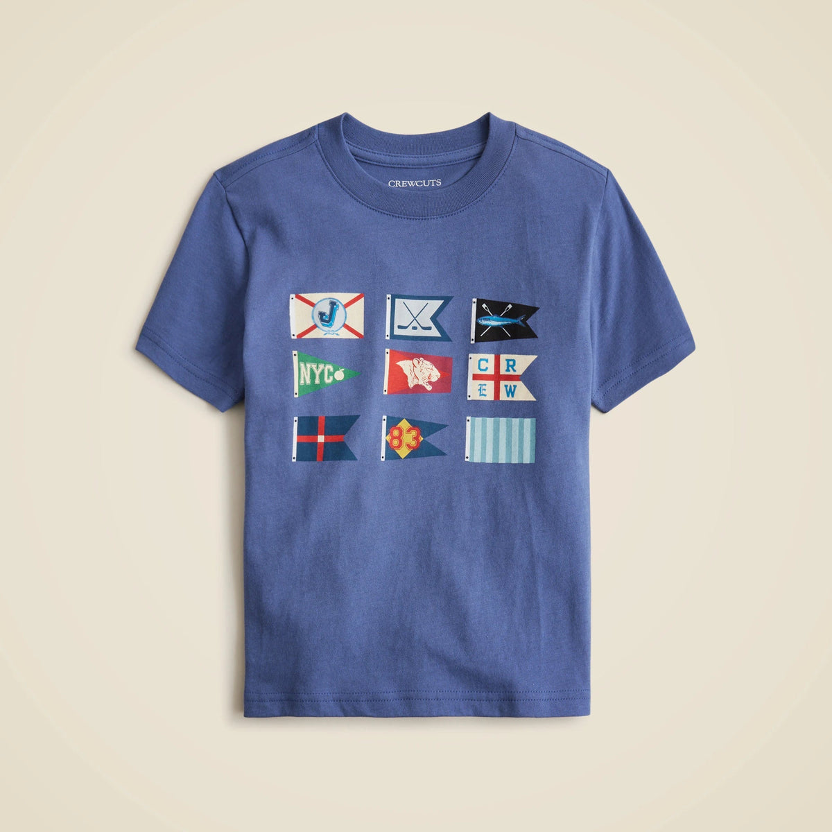 Kids' short-sleeve nautical flag graphic T-shirt