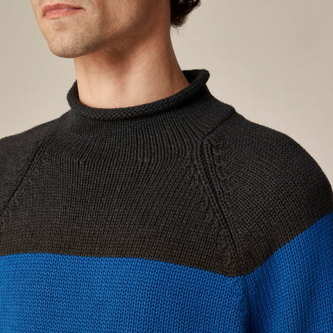 1988 Rollneck™ sweater in cotton hoop stripe