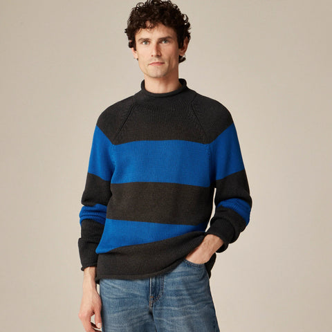 1988 Rollneck™ sweater in cotton hoop stripe