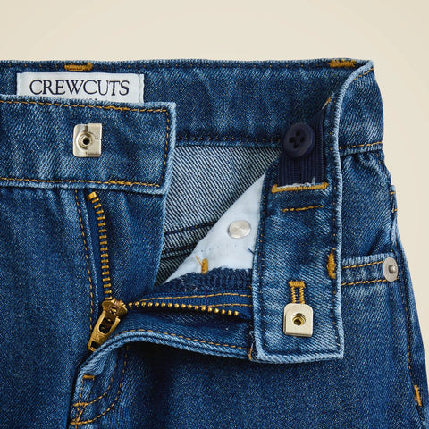 Girls' barrel-leg jean in drapey denim