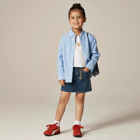 Girls' denim skirt with studs