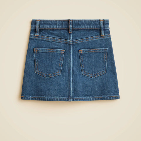 Girls' denim skirt with studs