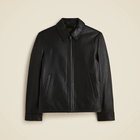Moto jacket in Italian broken-in leather