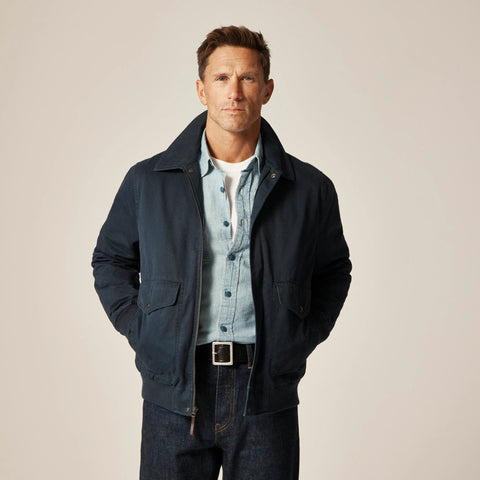 Wallace & Barnes flight jacket in cotton chino