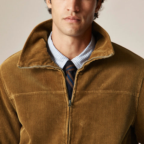 Corduroy jacket with wool-blend lining