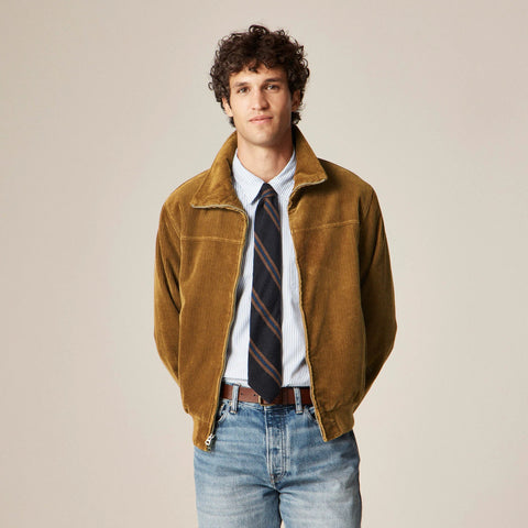 Corduroy jacket with wool-blend lining