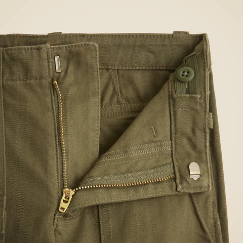 Kids' garment-dyed cargo pant in stretch herringbone