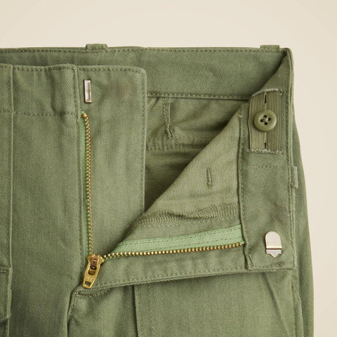 Kids' garment-dyed cargo pant in stretch herringbone