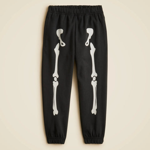 Kids' glow-in-the-dark skeleton sweatpant