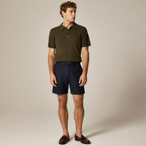 8" dress short in stretch cotton blend