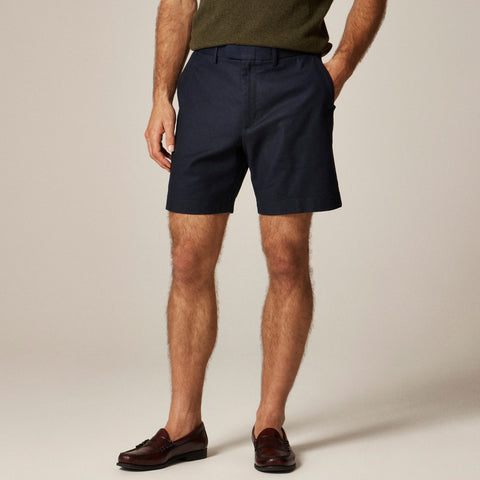 8" dress short in stretch cotton blend