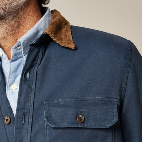 Sherpa-lined duck canvas shirt-jacket