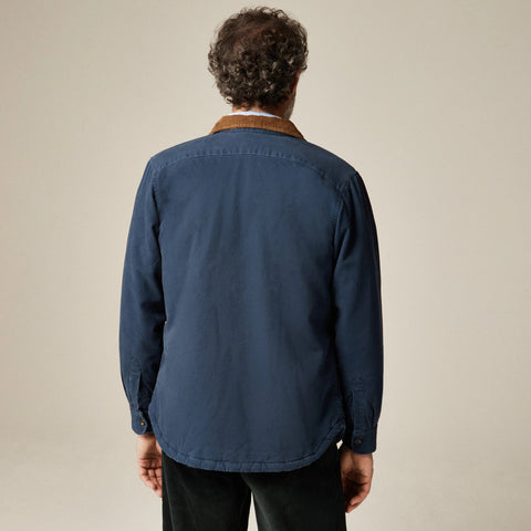 Sherpa-lined duck canvas shirt-jacket