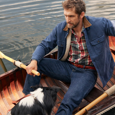 Sherpa-lined duck canvas shirt-jacket