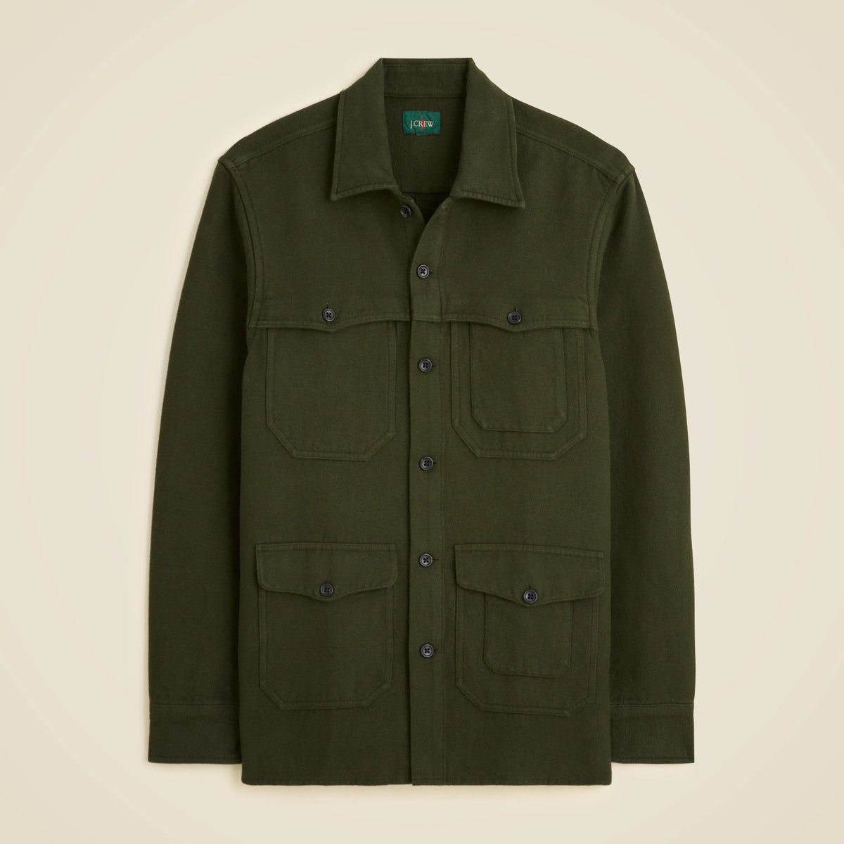 Heavyweight chamois field utility overshirt in Japanese cotton