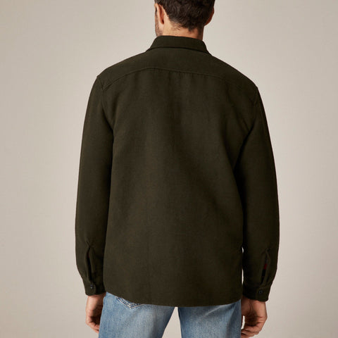 Heavyweight chamois field utility overshirt in Japanese cotton