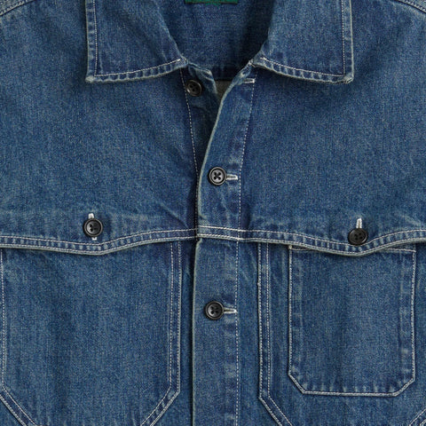 Denim field utility overshirt