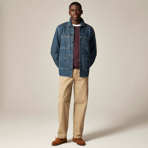 Denim field utility overshirt