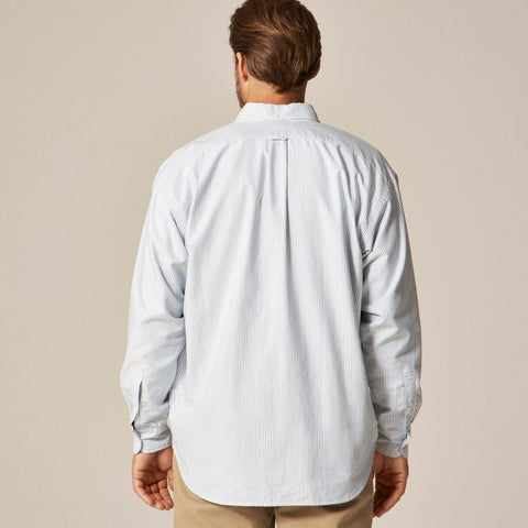 Flannel-lined oxford shirt