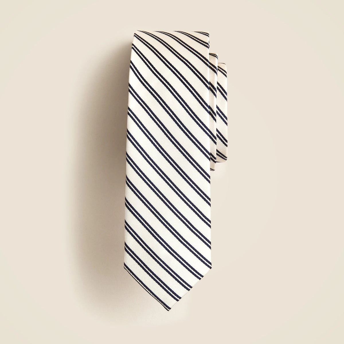 Kids' silk tie in double stripe