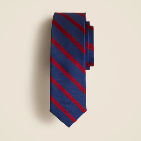 Kids' silk tie in stripe