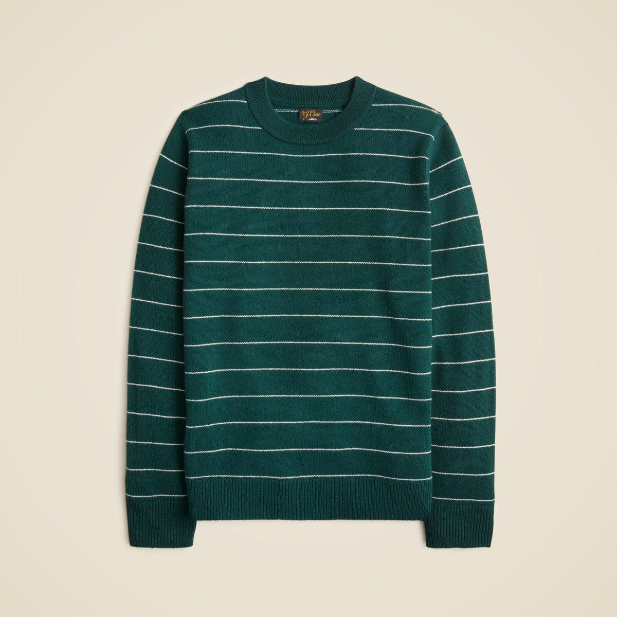 Midweight cashmere crewneck sweater in stripe