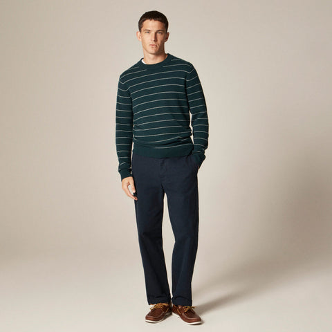 Midweight cashmere crewneck sweater in stripe