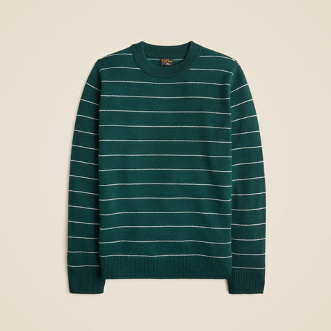 Midweight cashmere crewneck sweater in stripe
