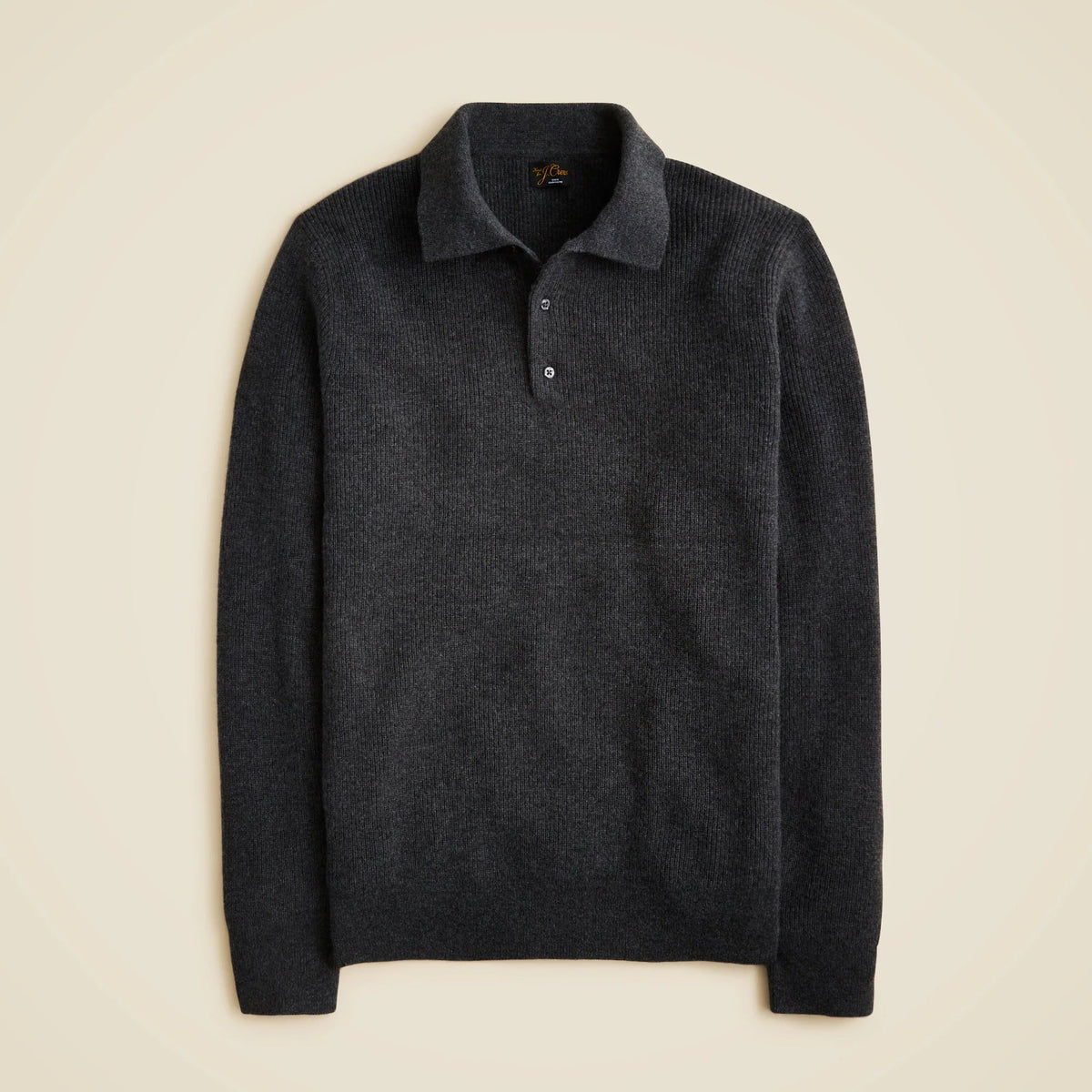 Cashmere ribbed sweater-polo