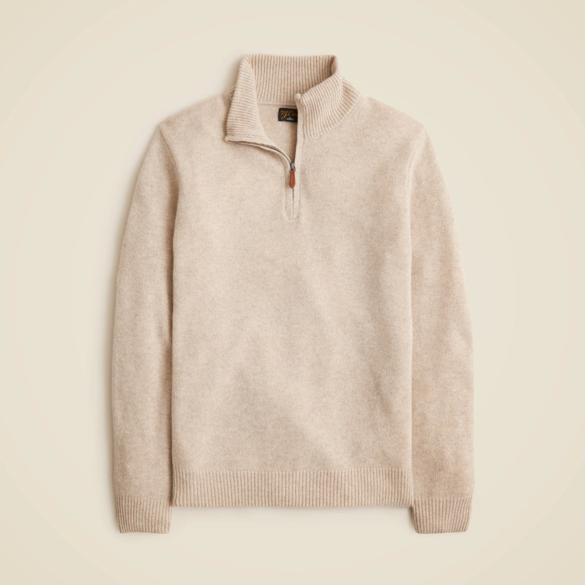 Midweight cashmere half-zip sweater