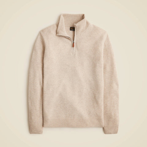 Midweight cashmere half-zip sweater