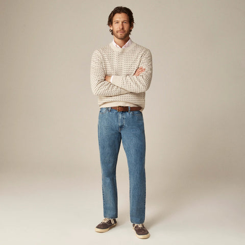 Heritage cotton sweater in bird's-eye stitch