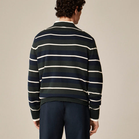 Heritage cotton sweater in stripe
