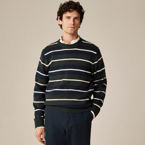 Heritage cotton sweater in stripe