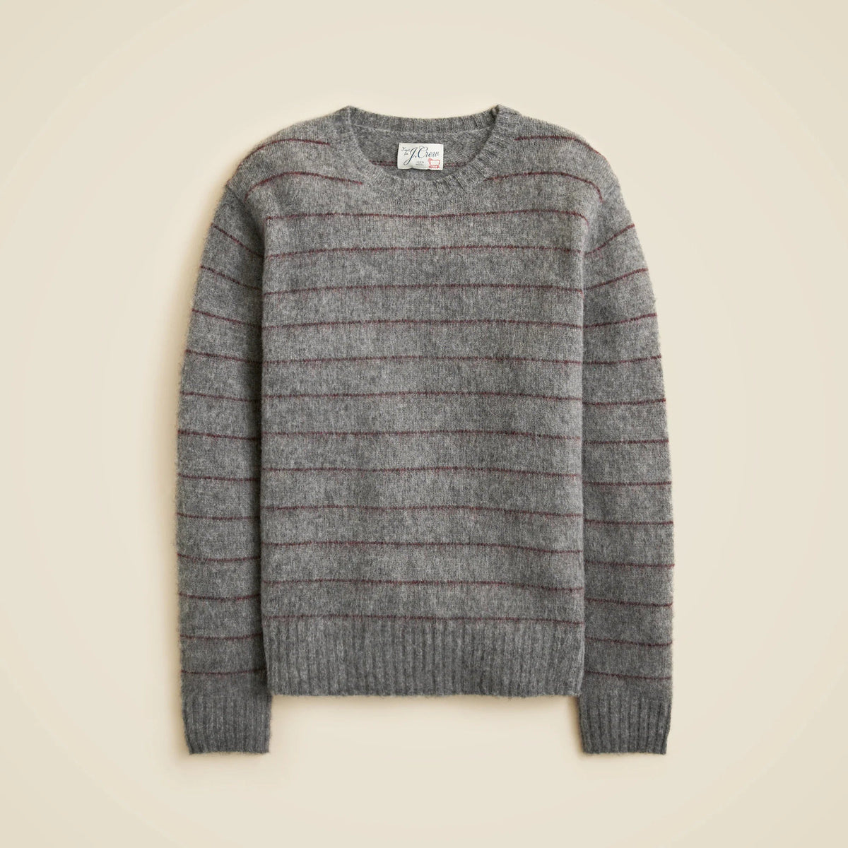 Brushed wool sweater in stripe