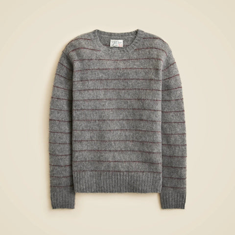 Brushed wool sweater in stripe