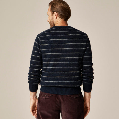 Brushed wool sweater in stripe