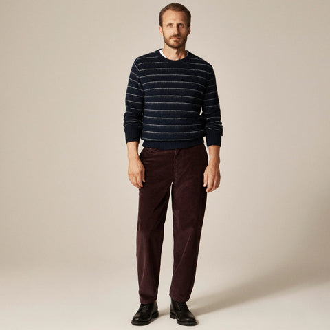Brushed wool sweater in stripe