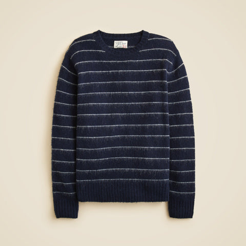 Brushed wool sweater in stripe
