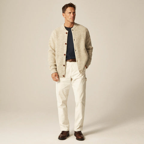 Wallace & Barnes baseball cardigan in English wool