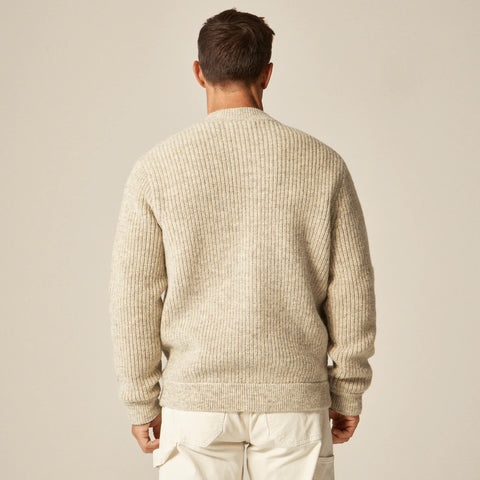 Wallace & Barnes baseball cardigan in English wool