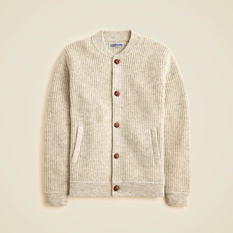 Wallace & Barnes baseball cardigan in English wool