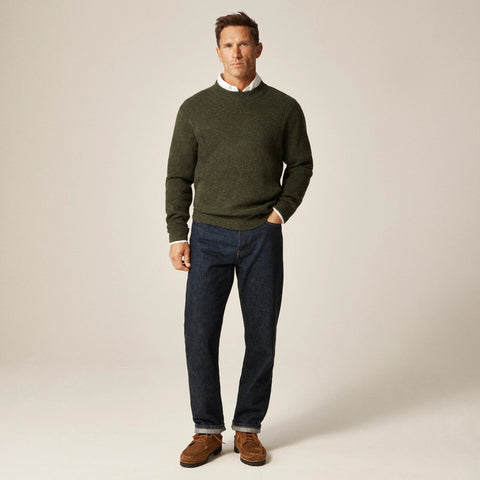 Wallace & Barnes wool sweater with suede
