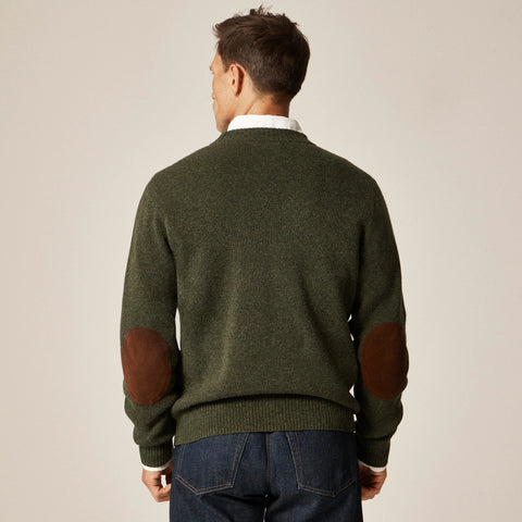Wallace & Barnes wool sweater with suede