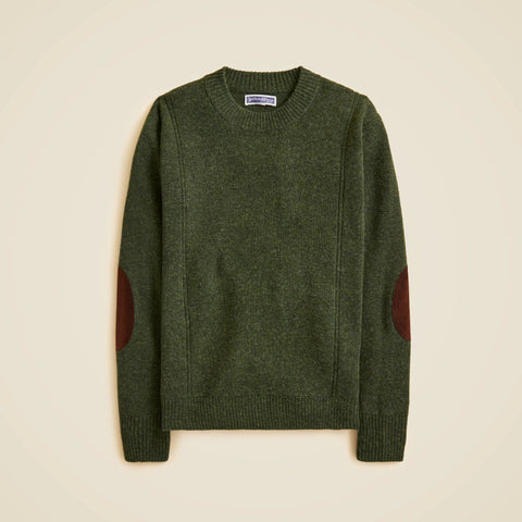Wallace & Barnes wool sweater with suede