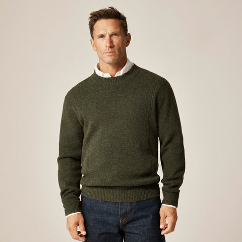 Wallace & Barnes wool sweater with suede
