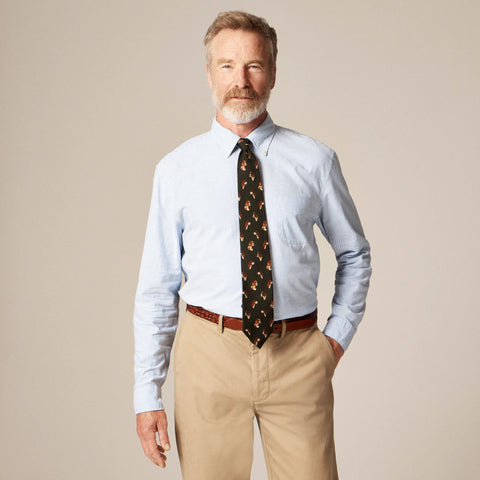 Italian wool tie in dog pattern