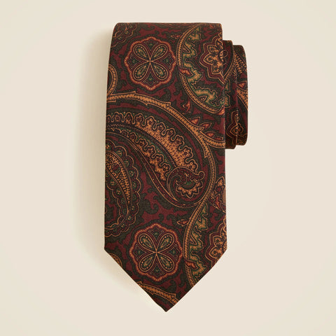 Italian wool tie in paisley